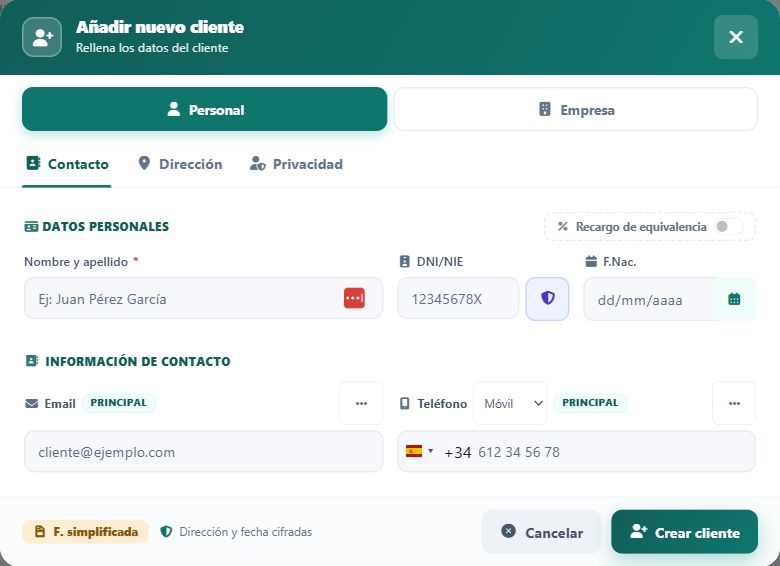 Abre el alta