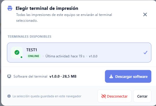 Consulta el terminal del puesto