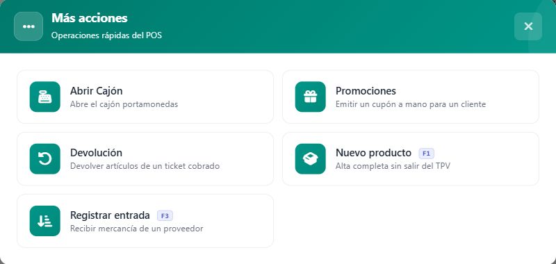 Abre Devolución en el TPV